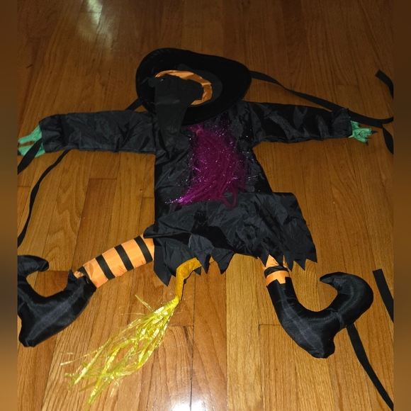 Crashing Tree  Witch Halloween Yard Decoration - Black, Green, Purple - Picture 3 of 5